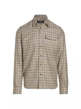Кашемировая верхняя рубашка в клетку Buba Kiton, бежевый