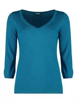 Кашемирово-шелковый джемпер Malo, синий