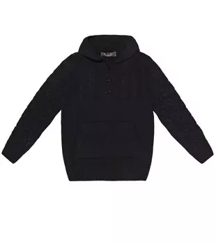 Кашемировое худи Downy Cables Loro Piana, синий