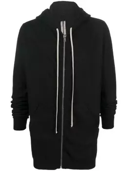 Кашемировое худи на молнии Rick Owens, черный
