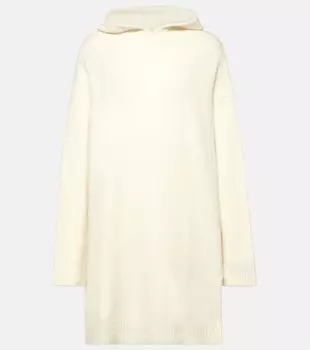 Кашемировое мини-платье louise с капюшоном Lisa Yang, белый