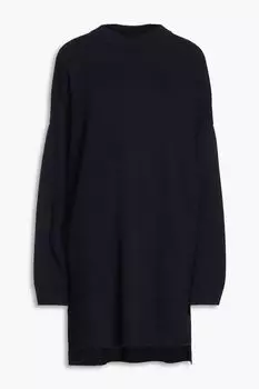 Кашемировое мини-платье оверсайз N.Peal, синий