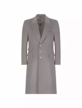 Кашемировое однобортное пальто Dolce&Gabbana, серый