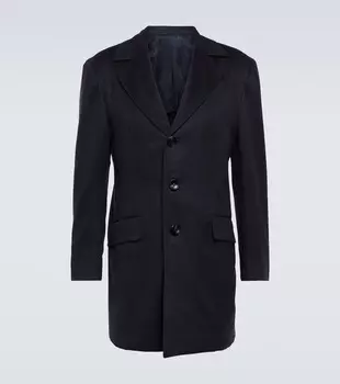 Кашемировое пальто Kiton, синий