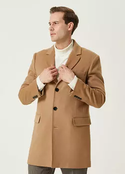 Кашемировое пальто светло-коричневого цвета Network