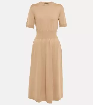 Кашемировое платье миди Wetherlam для малышей LORO PIANA, нейтральный