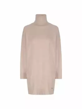 Кашемировое платье с логотипом Kiton, бежевый