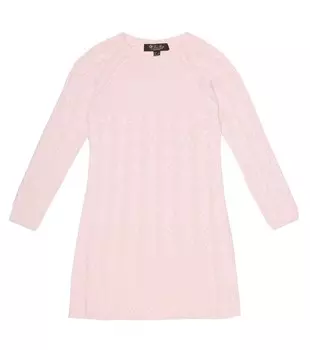 Кашемировое платье-свитер Downy Cables Loro Piana, розовый