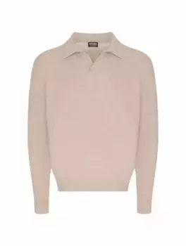 Кашемировое поло Zegna, бежевый