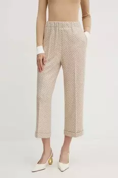 Кашемировые брюки Liviana Conti, бежевый