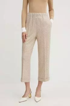 Кашемировые брюки Liviana Conti, бежевый