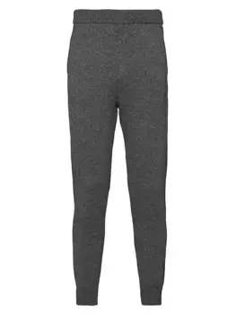 Кашемировые брюки Prada, серый