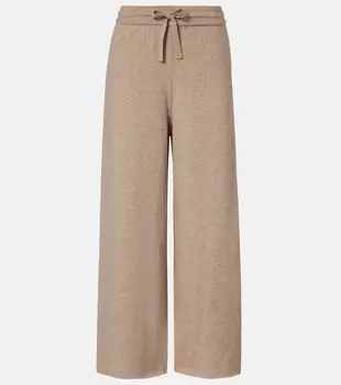 Кашемировые брюки с широкими штанинами Jil Sander, Beaver