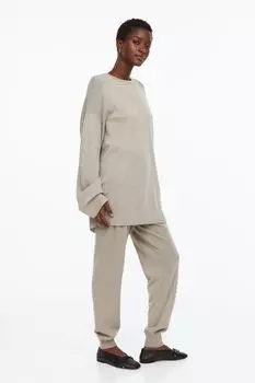 Кашемировые джоггеры тонкой вязки H&amp;M, грейдж