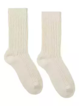 Кашемировые носки в рубчик Alanui, белый