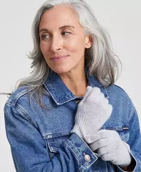 Кашемировые перчатки Charter Club, серый