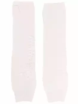 Кашемировые перчатки-митенки Barrie, белый