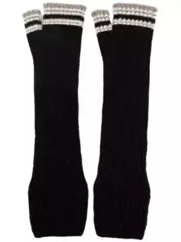 Кашемировые перчатки-митенки Barrie, черный