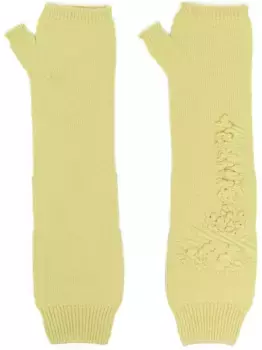 Кашемировые перчатки-митенки Barrie, зеленый