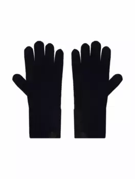 Кашемировые перчатки с логотипом Loro Piana, тёмно-синий