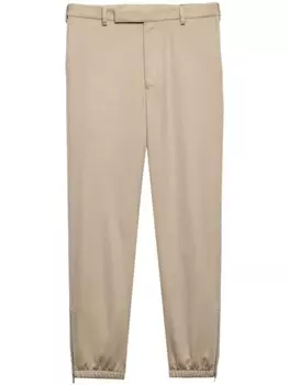 Кашемировые спортивные брюки Prada, нейтральный цвет