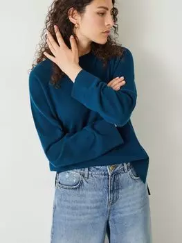 Кашемировый джемпер-бойфренд Neve HUSH, темно-бирюзовый