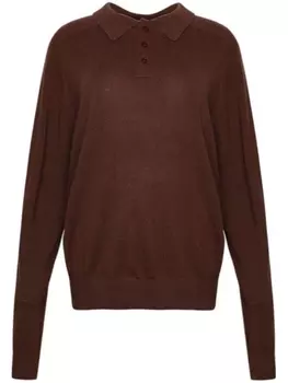 Кашемировый джемпер Brady с воротником поло ETERNE, коричневый