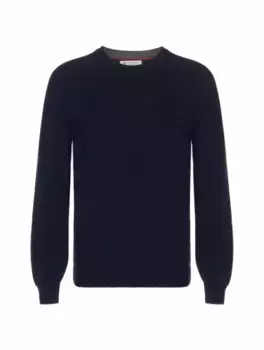 Кашемировый джемпер Brunello Cucinelli, тёмно-синий