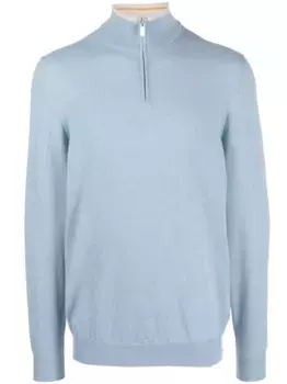 Кашемировый джемпер Favonio с воротником на молнии Fedeli, синий