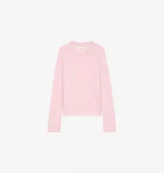 Кашемировый джемпер Jonasson с разрезными манжетами Zadig&Voltaire, цвет boudoir