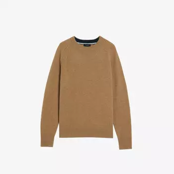Кашемировый джемпер косой вязки Glant с круглым вырезом Ted Baker, цвет dk-tan