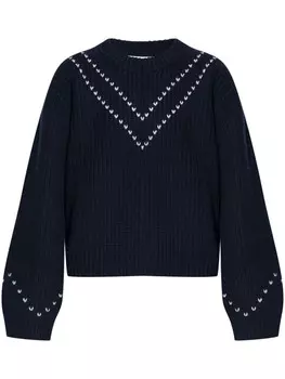 Кашемировый джемпер Lisa Yang Thelma вязки интарсия, синий