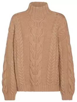 Кашемировый джемпер Malo с косами, серый