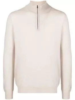 Кашемировый джемпер на молнии Pringle of Scotland, бежевый