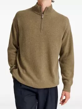 Кашемировый джемпер на молнии Pringle of Scotland, серый