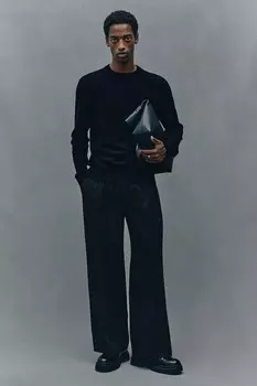 Кашемировый джемпер обычного кроя H&M, синий