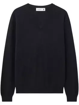 Кашемировый джемпер Pringle of Scotland с V-образным вырезом, черный