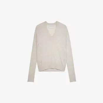 Кашемировый джемпер River с V-образным вырезом Zadig&Voltaire, мультиколор
