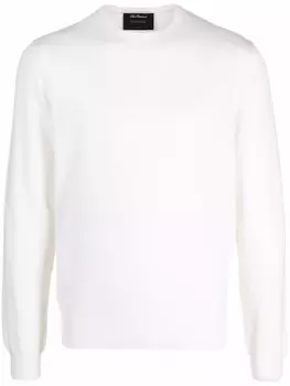 Кашемировый джемпер с круглым вырезом Dell'oglio, нейтральный цвет