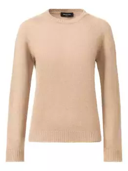 Кашемировый джемпер с круглым вырезом Fabiana Filippi, нейтральный