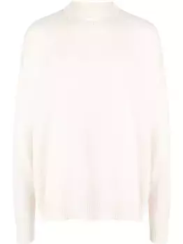 Кашемировый джемпер с круглым вырезом JIL SANDER, нейтральный