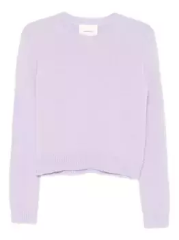 Кашемировый джемпер с круглым вырезом Lisa Yang, фиолетовый