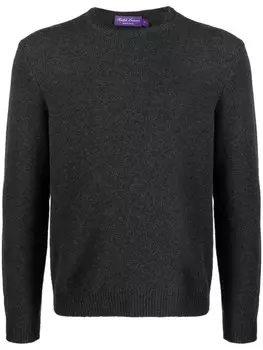 Кашемировый джемпер с круглым вырезом Ralph Lauren Purple Label, серый