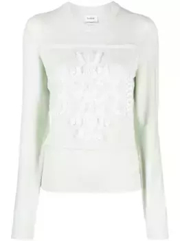 Кашемировый джемпер с логотипом Barrie, зеленый