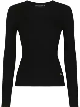 Кашемировый джемпер с логотипом DG DOLCE & GABBANA, черный