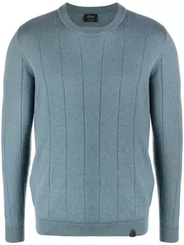 Кашемировый джемпер с нашивкой-логотипом Brioni, синий