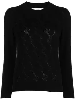 Кашемировый джемпер с узором аргайл Pringle of Scotland, черный