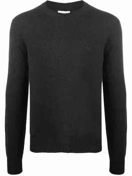 Кашемировый джемпер с вышитым логотипом Barrie, серый