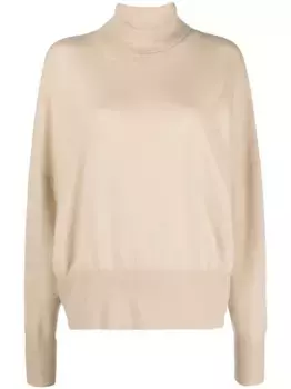 Кашемировый джемпер с высоким воротником TOTEME, нейтральный