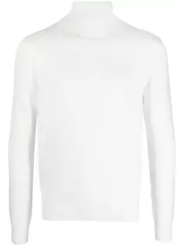 Кашемировый джемпер с высоким воротом Malo, белый